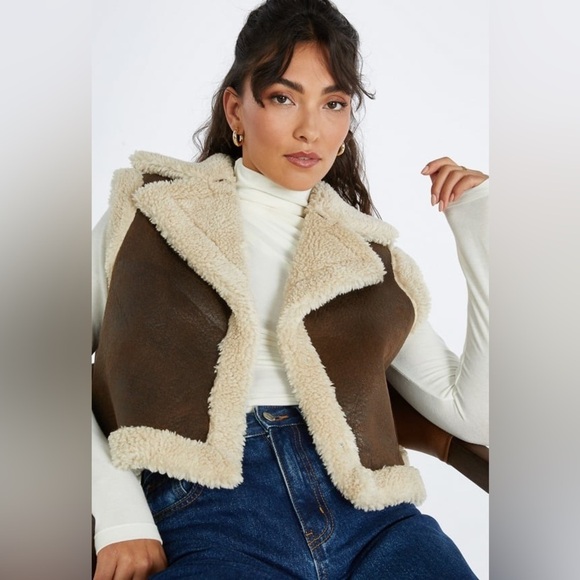 JUSTFAB 4 In 1 Shearling Faux Leather Long Coat NWT LARGE - Picture 6 of 11